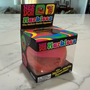 NeeDoh Marbleez Mellow Marble Squeeze - Pink/orange - NIB & Authentic NeeDoh